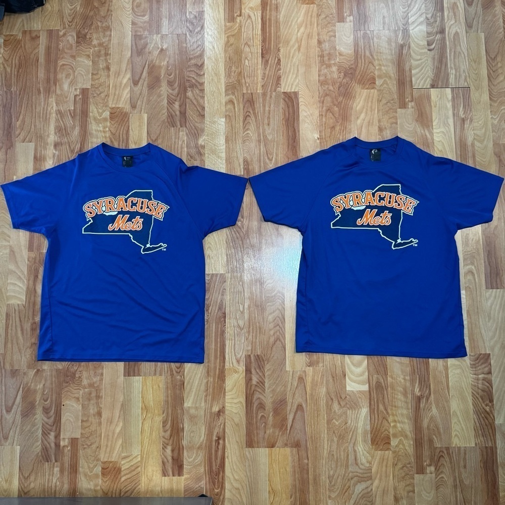 Syracuse Mets T-Shirt SRC Night Promotional Blue T Shirt Lot Of 2 Men’s Size L